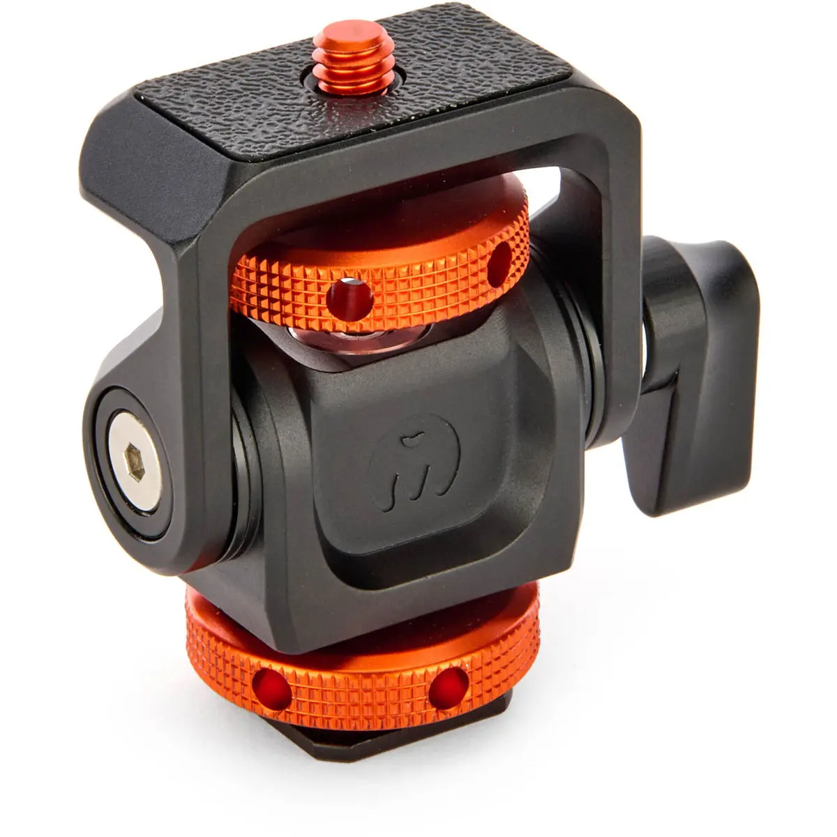 3 Legged Thing Monty 1 Compact Magnesium Alloy-Steel Pan-and-Tilt Cold Shoe Accessory Mount, Camera Equipment for Vlogging, Monitors/Mics
