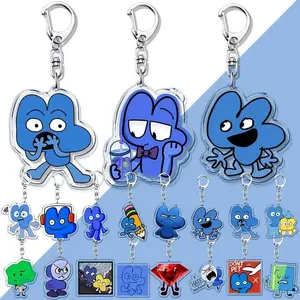 Cute Cartoon Bfb Fourx Keychain for Accessories Bag Key Chain Ring Jewelry Fans Gifts Bfdi Four Keychains