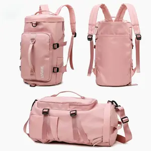 LYQUE Waterproof Gym Fitness Bag 3-in-1 Design with Shoe Compartment & Theft-Proof Lock for Travel & Sport