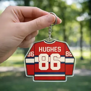 Hughes 86 Hockey Jersey Keychain, Jack Hughes Inspired Acrylic Keychains / Bag Charms, Team USA Keychain, Jack Hughes Keychain