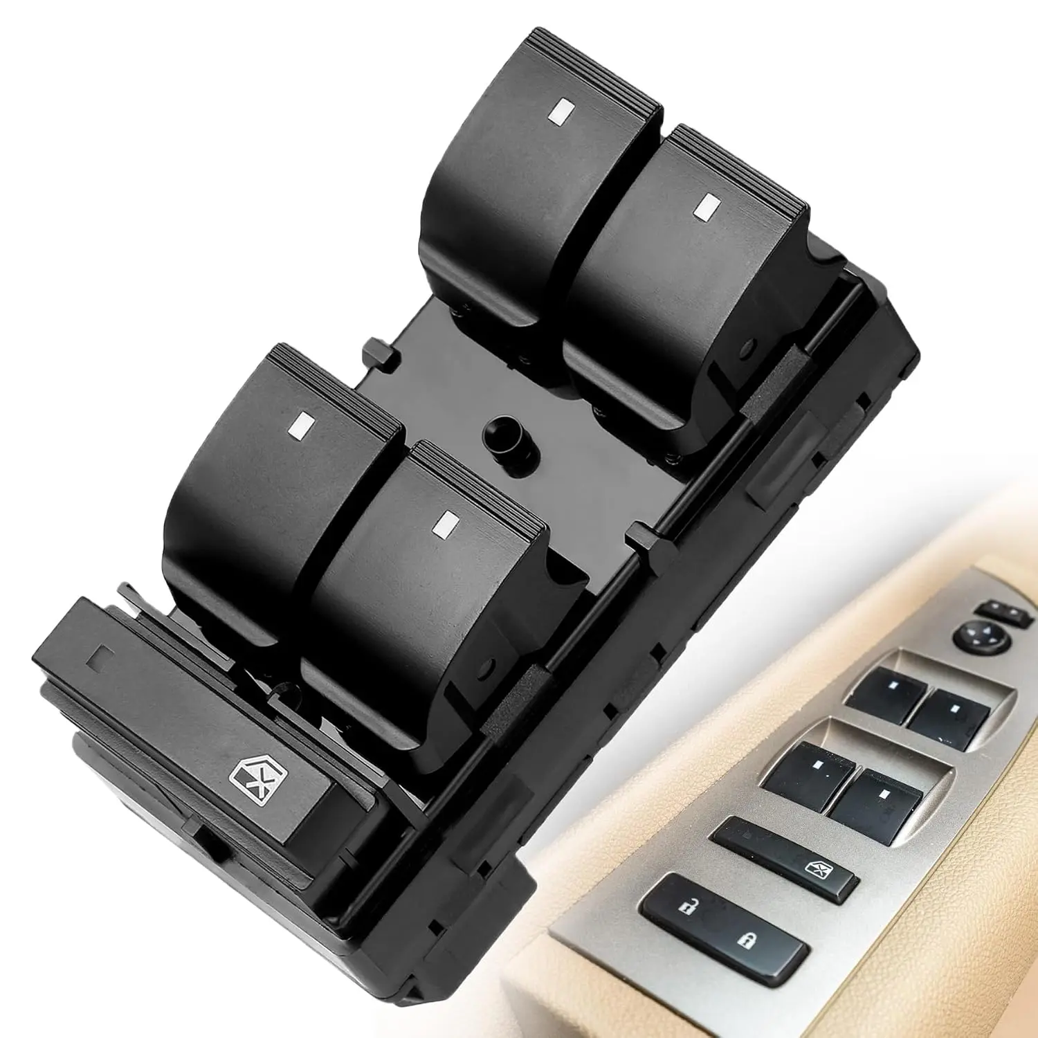 Plastic Master Power Window Switch - Car Power Control Replacement Part for Chevy/GMC 07-13 Silverado, Sierra 1500, 2500HD, 3500HD, Traverse, HHR, Yukon - Replaces #20945129, #25789692, Cars