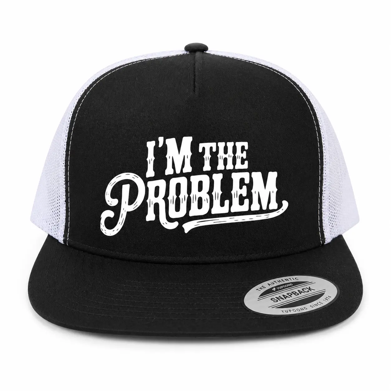 I'm The Problem Snapback Trucker Hat, Uni Men Women's Accessories, Gift For Friends/Family,summerwins Casual Hat Black Cap summerwins Sports & Outdoor Accessory, Gift for Friends/Family, Adjustable Streetwear Hat, Fashion Snapback Hat