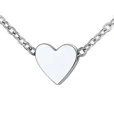 FaithHeart Laying Initial Heart Choker Chain Necklace Stainless Steel FaithHeart Laying Initial Heart Choker Chain Necklace Stainless Steel