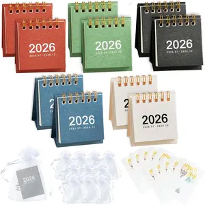 2026 Mini Desk Calendars 10 Pack with Gift Bags &Cards, Small Desktop Calendar 2026 Gifts Bulk for Home Team Friends Family Party, Christmas Gifts, Coworker Gifts, Employee Appreciation Gifts