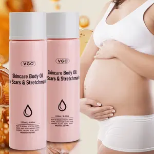 VGO-Skincare Body Oil for Scars & Stretchmarks, Belly Firming Cream, 120ml Skin Oil - Effective Scar Treatment for Post-Surgery Relief