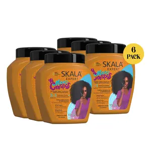 Skala Expert Mais Crespos 6-Pack (35.2 oz each) – Viral Moisturizing Treatment for Curly and Coily Hair, Includes Leave-In Cream & 2-in-1 Formula