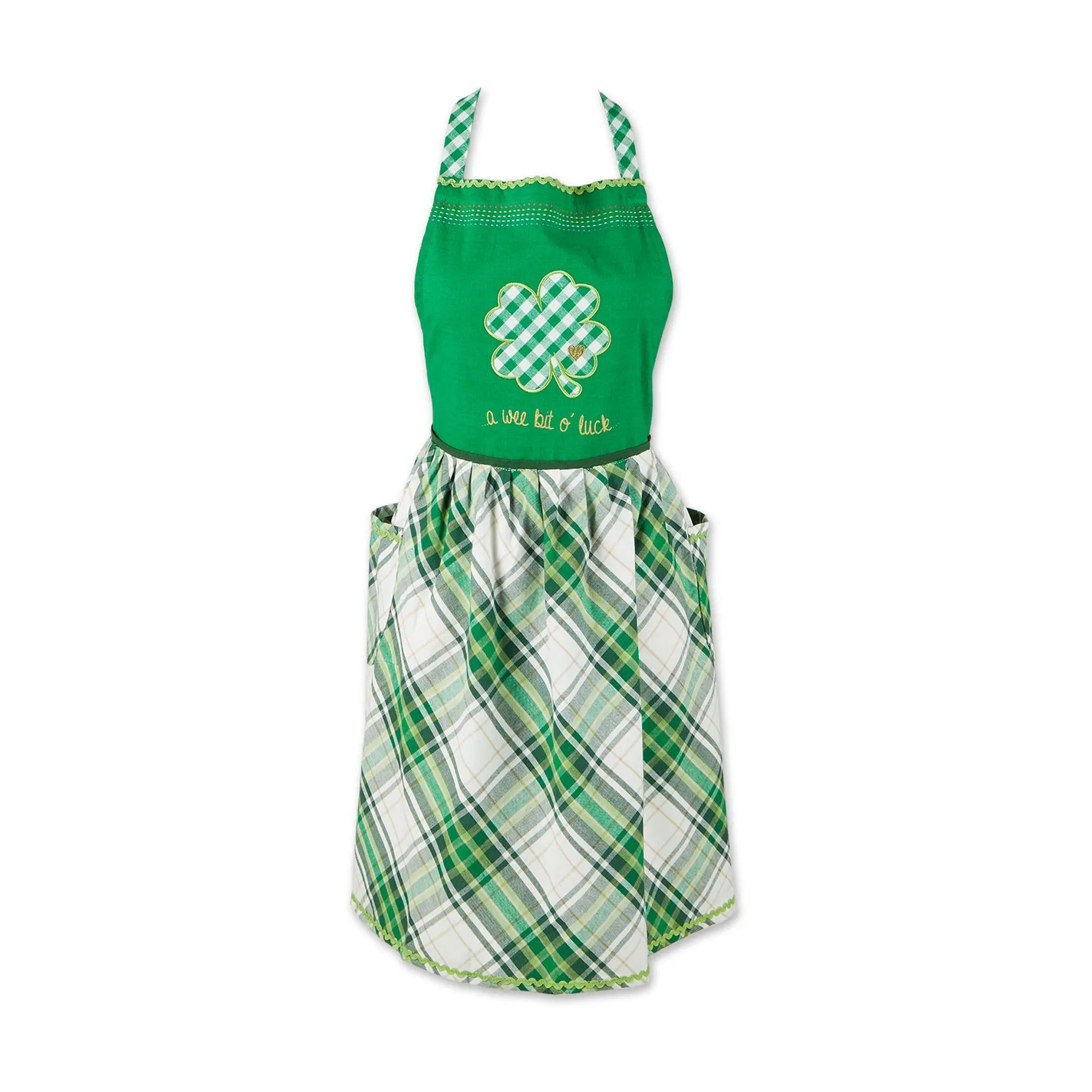 Design Imports Lucky Clover Embellished Apron