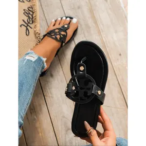 Women's Fashionable Hollow Out Design Slides, Casual Comfortable Breathable Black Slingback Sandals for Summer, Lightweight Strappy Sandals, Lightweight Breathable Shoes for Daily Wear, Girl, Footwear