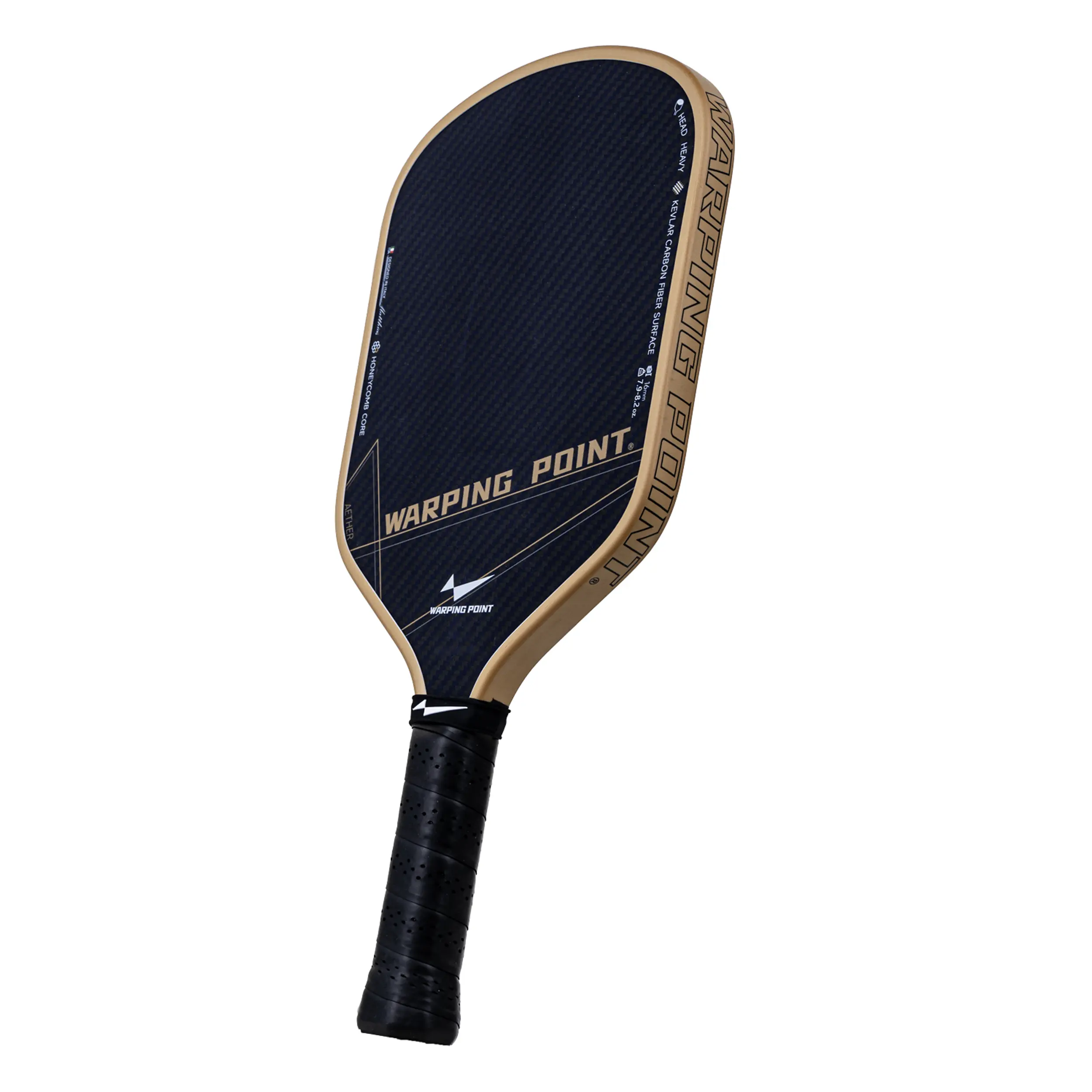 Warping Point Aether Hybrid Kevlar Carbon Fiber 16mm Pickleball Paddles, New 10mm Wide Honeycomb Core with Thermoformed Unibody Pickle Ball Racket, Lightweight Design, High Spin & Control