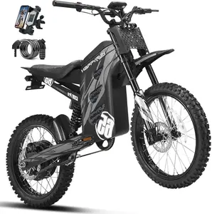 HAPPYRUN G300 Pro Electric Dirt Bike for Adults, 72V 30Ah Battery, 6500W Motor, 50 MPH Speed, 70 Mile Range, 350 Lbs Load Capacity, Hydraulic Brakes