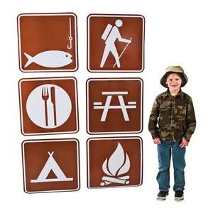 21" Jumbo Camp Sign Cardstock Cutouts Set - 6 Pc.