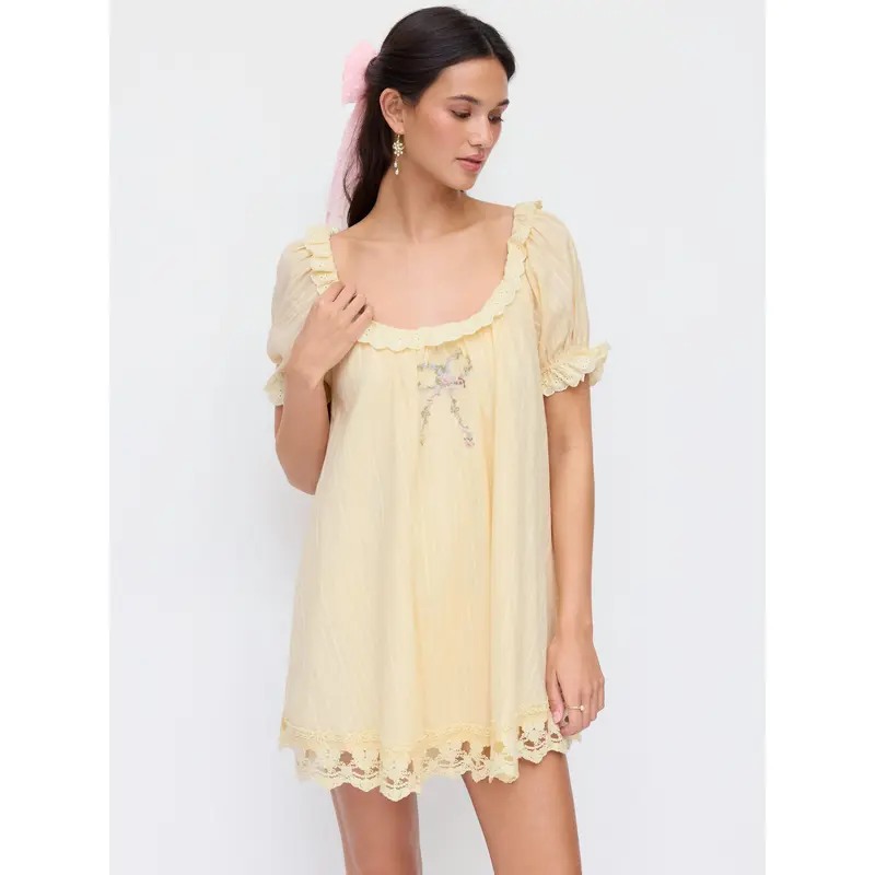 white asymmetrical dress Off-White Bow Tie Mini Dress