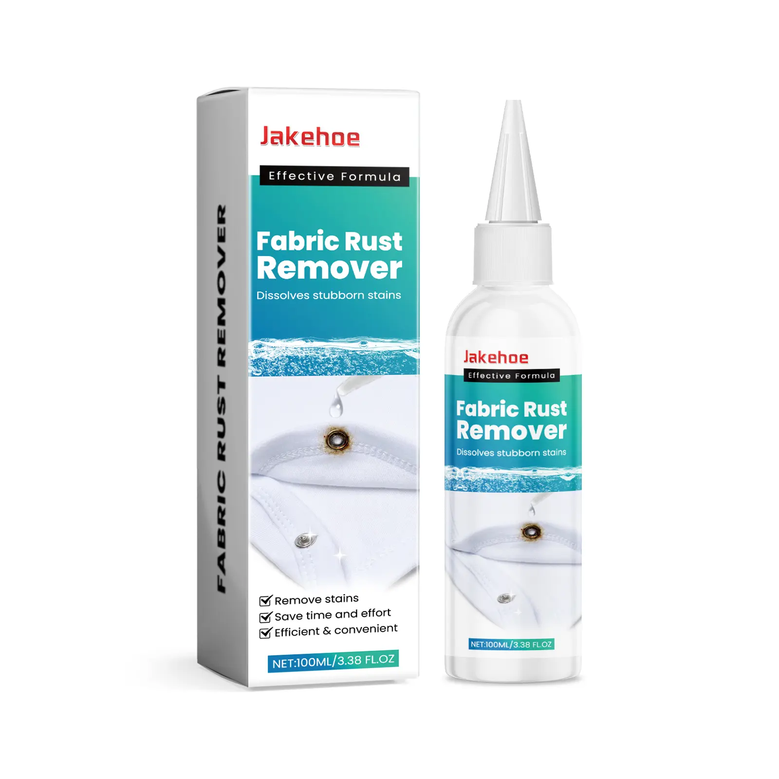 Jakehoe Citric Acid-Based Fast-Acting Household Rust Cleaner and Stain Remover Spray – Clean Clothes, Oil Marks, and Coffee Marks Effectively