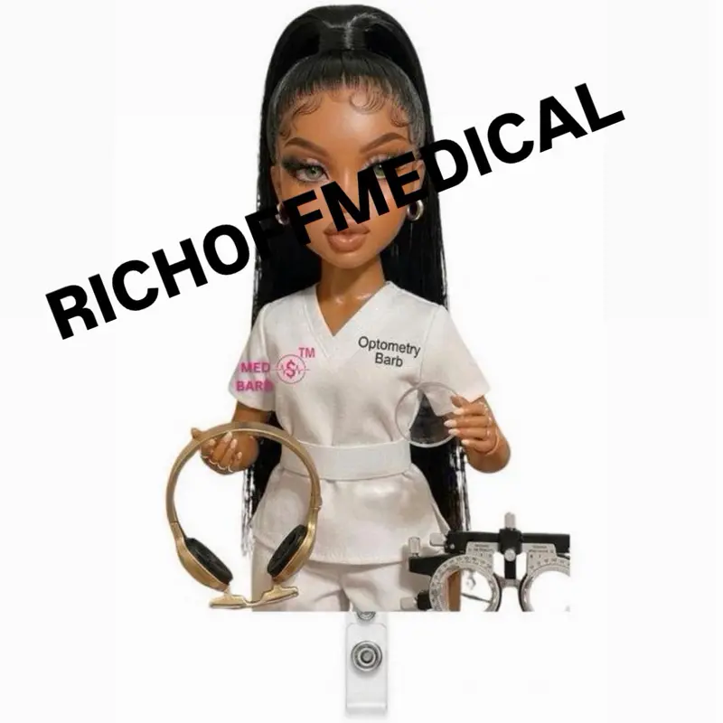 NEW! Optometry Barb Med Barb Badge Reel