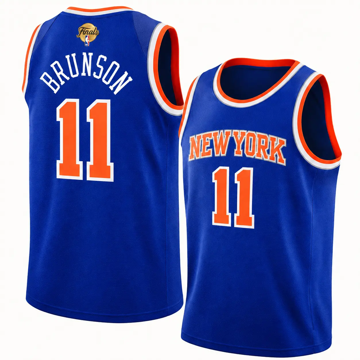 Jalen Brunson #11 Royal Blue Basketball Jersey – Sleeveless Game Day Fan Shirt Basketball Jersey 2026-27 Season Full Logo