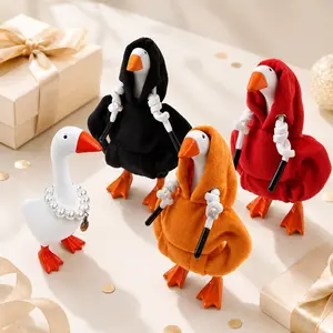 Premium Desk Goose Statue-Resin Desktop Goose With Magnetic Beak Used Storage,interesting Office Table Goose Decoration, Suitable Bathroom, Kitchen,Dormitory, Garden Decoration,cute goose figurine with strong magnet and key holder/hanger desktop organizer