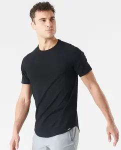 Aviation Tee Curved Hem Black, Small