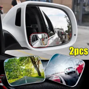 2pcs Wide-angle rearview mirror, small circular mirror for car rearview mirror, 360-degree blind spot mirror, auxiliary mirror for small cars, blind spot mirror, Car Accessories