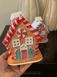 Candyland Foam Gingerbread House Christmas tree ornament / Birthday decoration / Tier Tray decor Gift