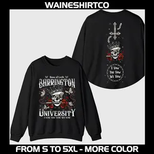 Barrington University Double Side Sweatshirt, The Ritual T-shirt, Dark Romance Book Club, Smut Shirt, Fantasy Reader Barrington University Shirt