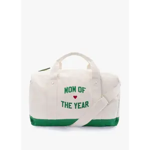 MOM OF THE YEAR CANVAS DUFFLE BAG