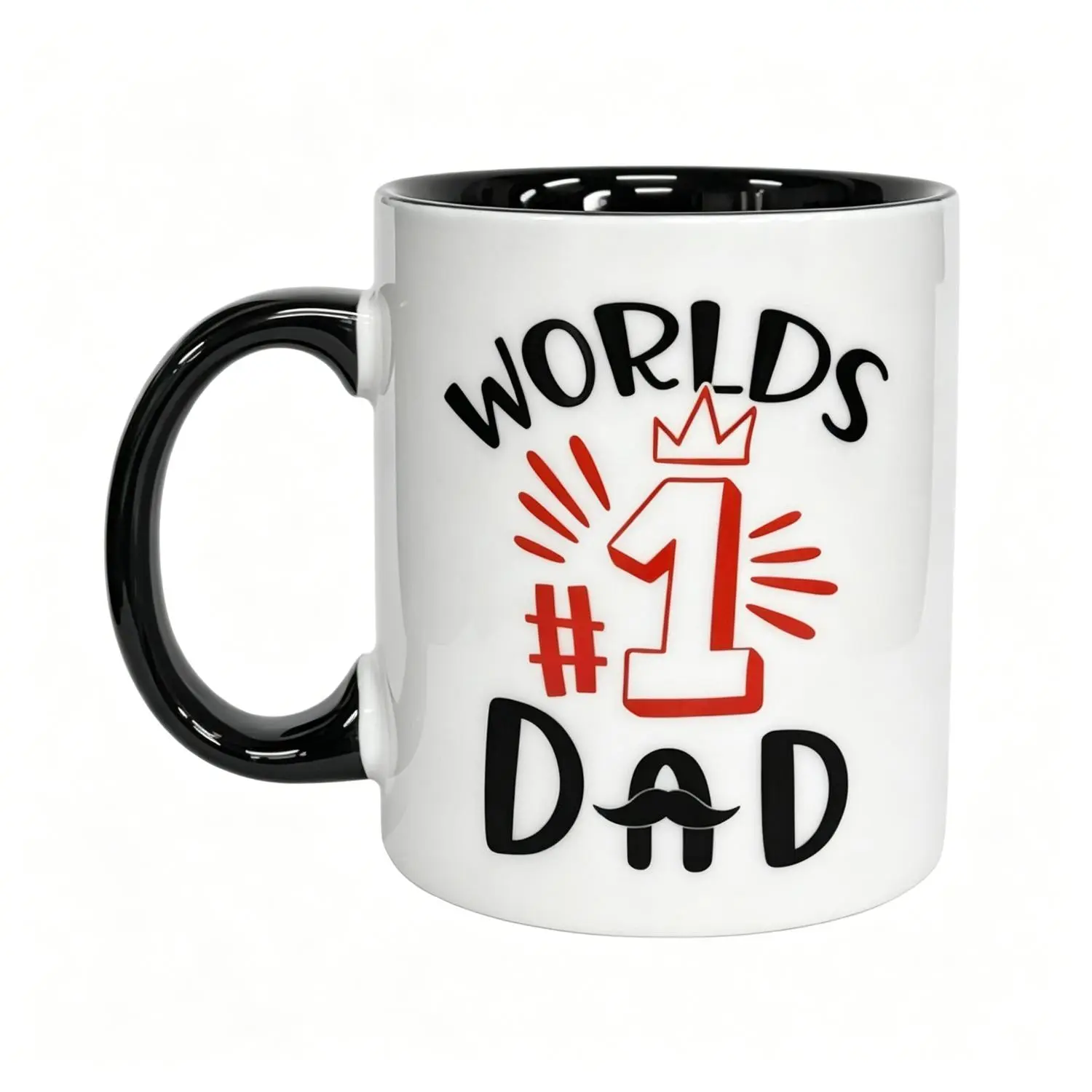 #1 Dad Mug - Best Dad Ever Coffee Mug, 11oz Ceramic Dad Birthday Gifts from Daughter/Son, Funny & Heartfelt Father's Day Present - The Man The Myth The Legend