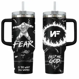 NF F.E.A.R Cup, NF Real Music 40 oz Tumbler With Handle