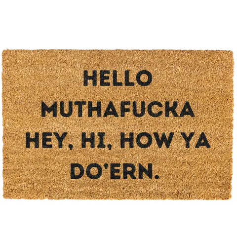 Hello Mutha Door mat, Funny, Decorative Mat, Rude Doormat, Welcome Mat, Funny Welcome Mat, Go Away Non-slip, Indoor, Outdoor, 10Merch