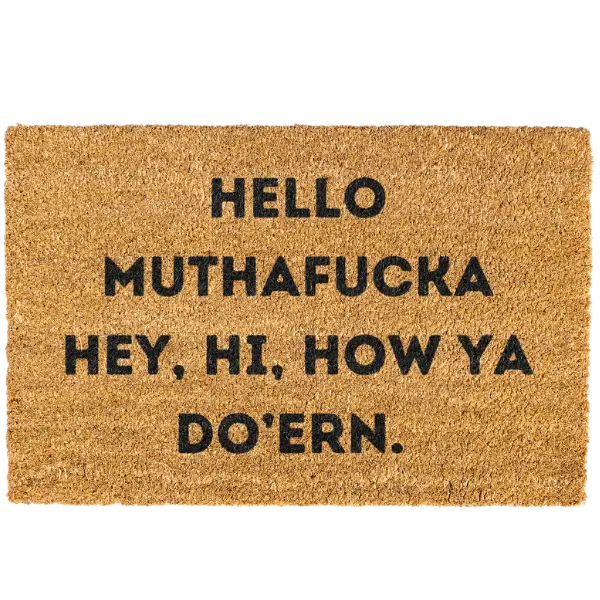 Hello Mutha Door mat, Funny, Decorative Mat, Rude Doormat, Welcome Mat, Funny Welcome Mat, Go Away Non-slip, Indoor, Outdoor, 10Merch