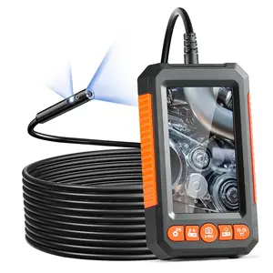 VEVOR Endoscope Camera with Light, Dual Lens Industrial Borescope, 4.3" Screen 1080P Inspection Camera, 8 + 1 Lights, 4X Zoom, IP67 Waterproof Snake Camera for Auto, Plumbing (16.4FT Cable, 32GB Card)
