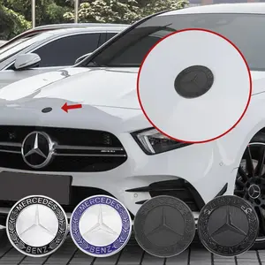 1Pcs 57mm Mercedes Benz Models Car Front Hood Bonnet Emblem Star Logo Bdage Cover Replacement Accessories For Mercedes Benz AMG W203 W204 W212 W213 W222 W221 W176 W177 A C E S Class GLE GLA CLA