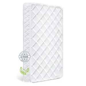Premium Crib & Toddler Mattress,100% Knitted Fabric, Premium Fleece Surface-Hypoallergenic, 5" Thick Firm Soft Crib Mattress, Non-Toxic - Fits Standard Cribs & Toddler Beds