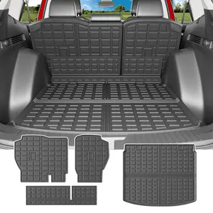 Trunk Mat Compatible with 2023 2024 2025 Honda CRV Upper Deck Cargo Liner TPE Backrest Mat Replacement for 2023 2024 2025 CR-V Hybrid Accessories (Fit 23 24 Upper Deck, Rear Backrest Mats+Rear Trunk Mat)