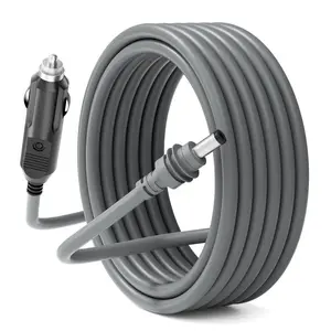 Starlink Mini DC charger power cable, Starlink Mini cable 12V–24V DC automotive power cable for Starlink Mini accessories, suitable for trucks, buses, and vessels, waterproof, gray