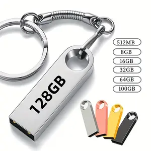 [High-Speed USB Flash Drive] High-Speed 128GB USB 3.0 Flash Drive |   Plug & Play, No Driver Needed - Portable External Storage for Phone, PC, Car, TV, Tablet, Laptop with One-Click Backup |   Sleek Metallic Finish, Durable Construction, Secure Data Trans