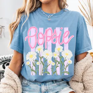 Comfort Colors Oopsie Daisy Shirt - Floral Graphic T-shirt - Boho Summer Botanical Tee