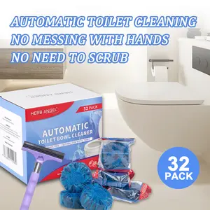32&1 Automatic Toilet Bowl Cleaners Block & Bath Mirror Brush Set ｜home essentials｜for Effective Cleaning Includes Toilet Block & Mirror Brush for Versatile Cleaning Needs
