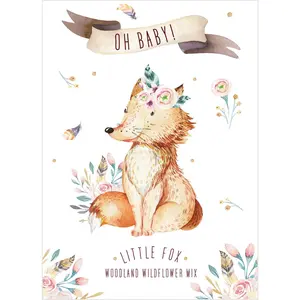 Oh Baby Little Fox Woodland - Wildflower Mix Seed Packets