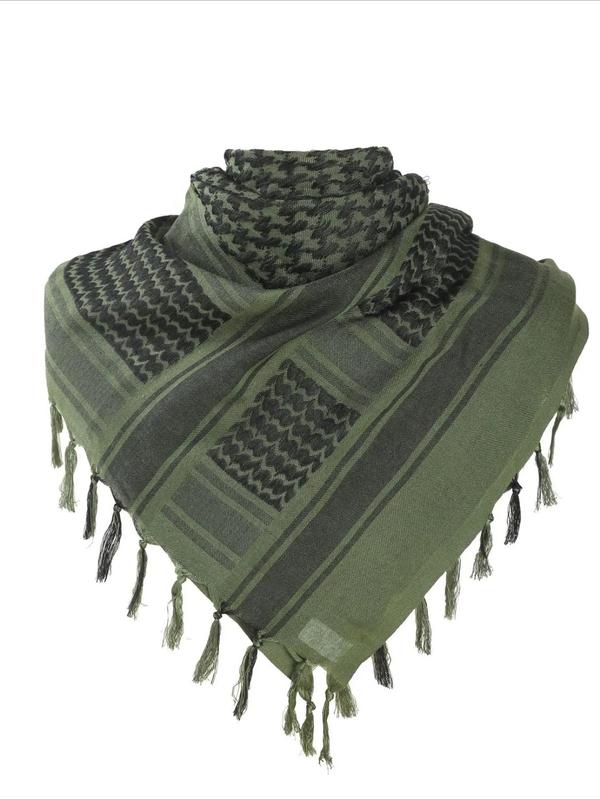 Tactical Hunting Scarf, Neck Scarf, Arab Wrap with Tassel, Tactical Desert Scarf, Fashion Accessories for Men & Women