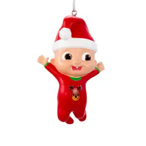 Cocomelon JJ With Santa Hat Ornament