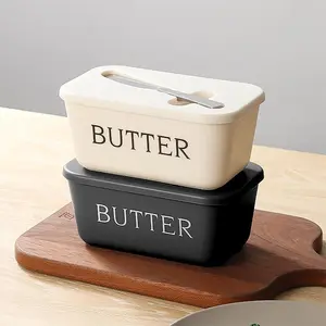 1PC High Quality Plastic Butter Dish and Knife Set, Food-Grade Butter Bowl Ideal for Home Restaurant Use, Convenient Multi-Purpose Serving Tray, Kitchenware Utensils