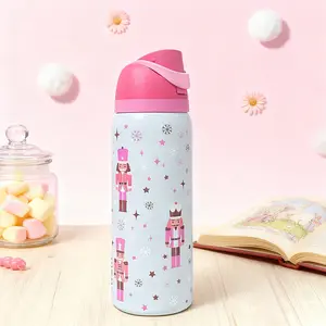 0wIa(nutcracker) Dual Drinking Outdoor Camping Water Bottle with Straw, Heat Insulated Large Capacity 32 Ounces/945ML, Double Vacuum Insulated Water Bottle, Suitable for Cold Drinks,  Suitable for Camping、outdoor sports hiking, cycling, and gym workouts.
