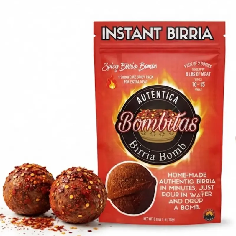 Spicy Birria Bomb 2 Pack by Bombitas Spicy Birria Flavor EZ Birria Spice Orb Spicy Bomb Spice Bomb Spicy Chile all-purpose seasoning Authentic Mexican bombz instant crockpot spice mix perfect spice bomb season real chile slow cooker instant pot dry spice