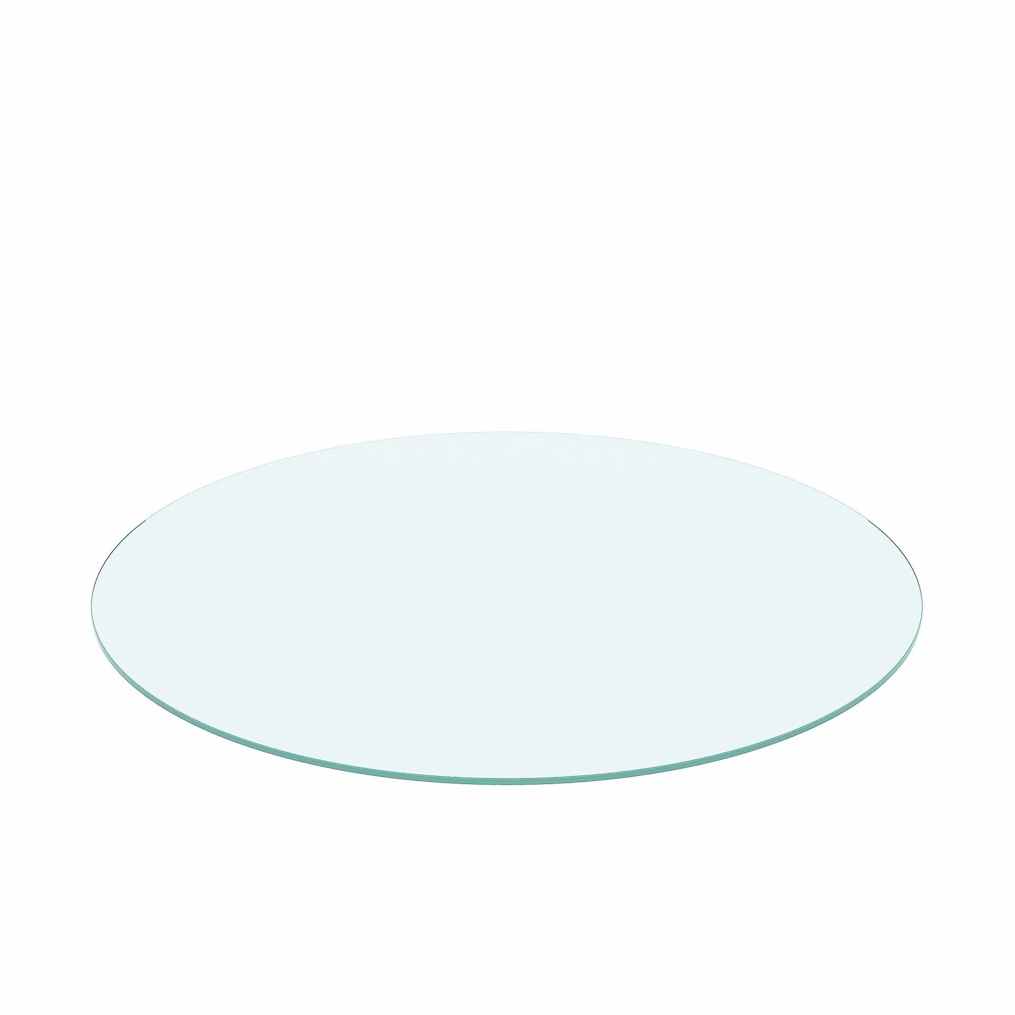 24" Round Tempered Glass Table Top – Clear, 1/4" Thick, Flat Polished Edge. Perfect for Dining Tables, Coffee Tables or Patio Tables. Heat & Impact Resistant