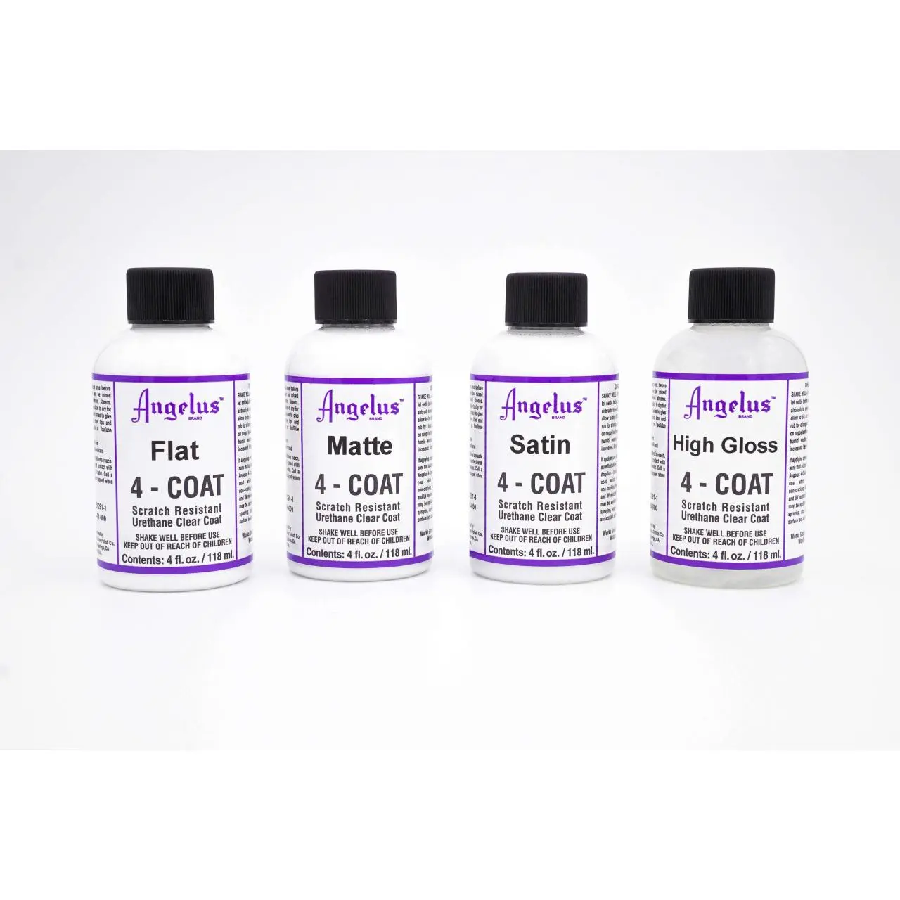Angelus 4-Coat Scratch Resistant Urethane Clear Coat Finishers (4 oz)