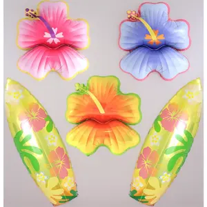 Birthday Party Decorations Luau Themed Party Decorations, Tropical Balloons Hawaii Balloons Hibiscus Balloons, Tropical Party Decorations Hibiscus Party Supplies Hawaiian Summer Beach Supplies