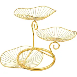 3 Tier Fruit Basket, Multi Tier Fruit Holder Countertop Fruit Basket, Fruit Bowls Stand for Fruit Vegetable ()