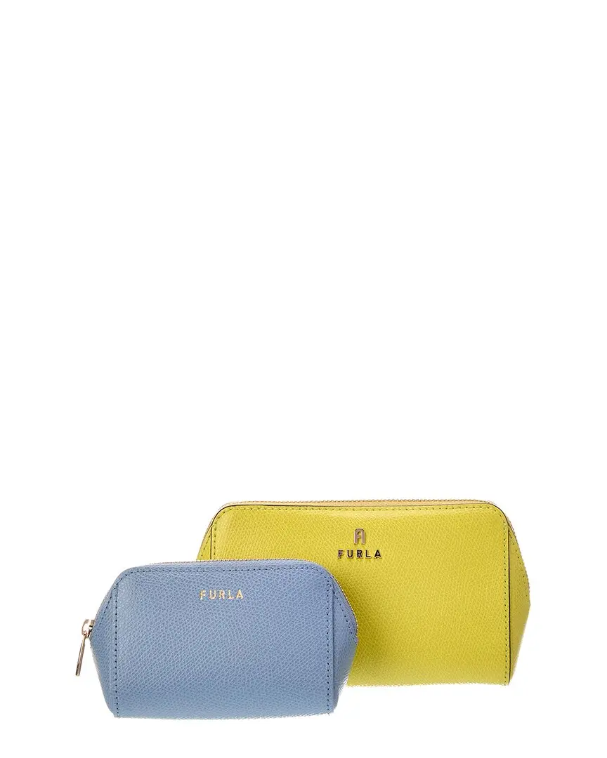 Furla Camelia Leather Cosmetic Case