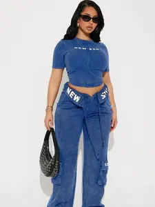 New SZN Washed Pant Set - Blue