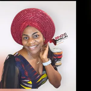 Single color Sequin Auto Gele Headpiece - Nigerian Gele, Colorful Design, Comfortable Fit, Ideal for Festivals and Celebrations